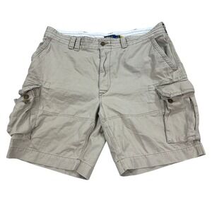 Polo Ralph Lauren Shorts Classic Chino Cargo 100% Cotton Men's Size 40 Beige